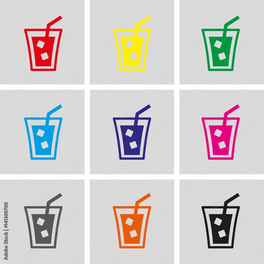 glass of water with ice icon stock vector illustration flat design glass of water with ice icon stock vector illustration flat design