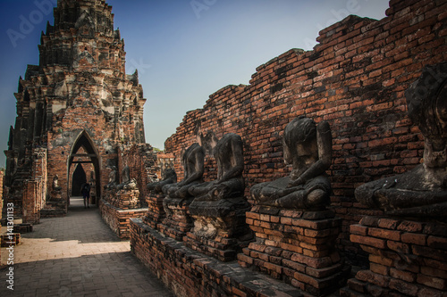 Buddha decay , THAILAND Ruins and Antiques at the Ayutthaya Historical Park