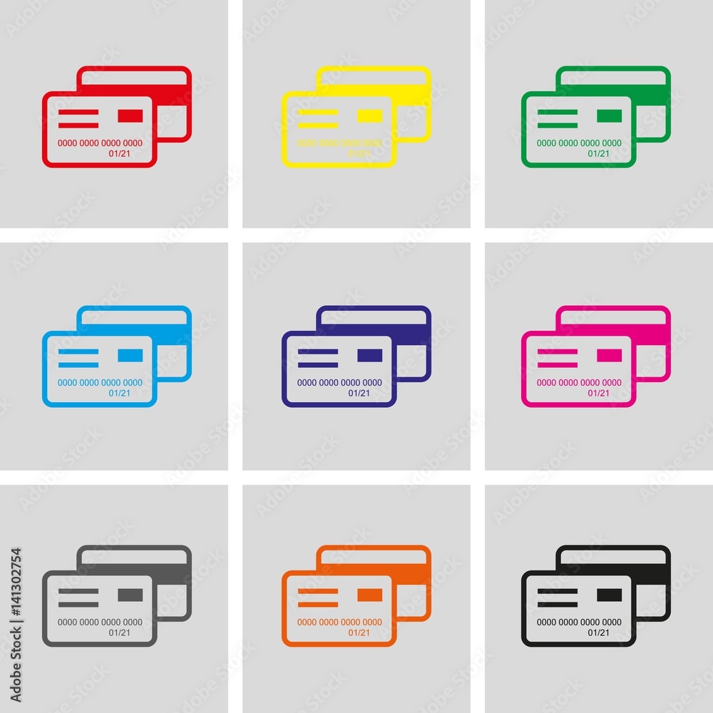 card credit icon stock vector illustration flat design card credit icon stock vector illustration flat design