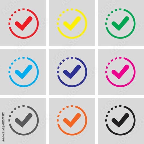 Free Download check icon vector illustration. Flat design style - GFXLoad