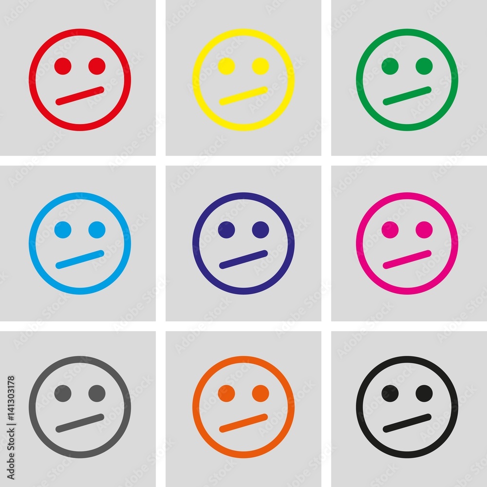 Fototapeta premium Smile icon stock vector illustration flat design