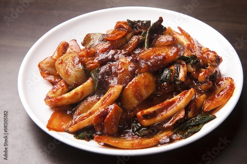 ojingeo bokkum is stir fried squid