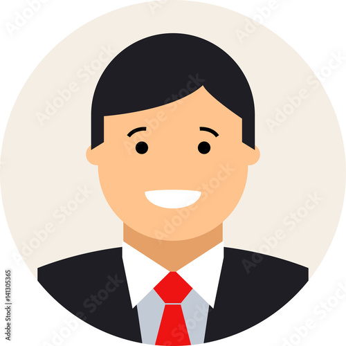 businessman circle icon