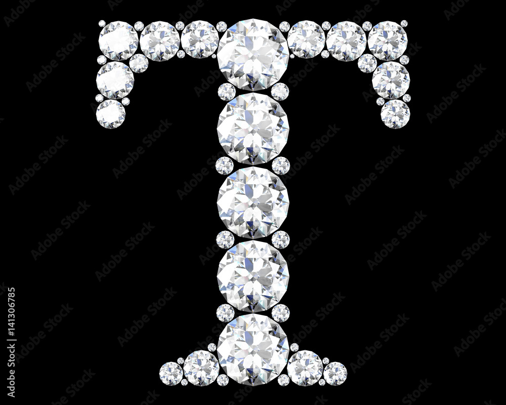 Diamond letters with gemstones (high resolution 3D image) Diamond letters with gemstones (high resolution 3D image)