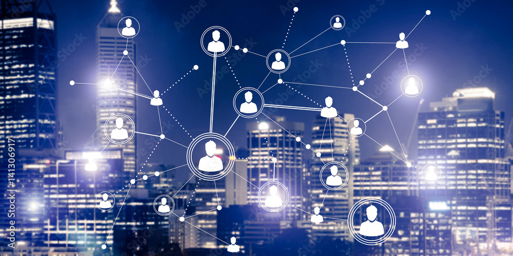 Obraz premium Modern wireless technologies as means of communucation and netwo