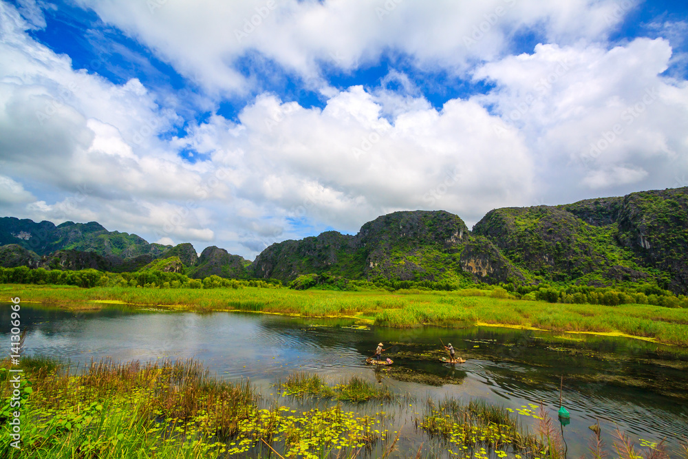 Van Long Natural Reserve in Ninh Binh, Vietnam Van Long Natural Reserve in Ninh Binh, Vietnam