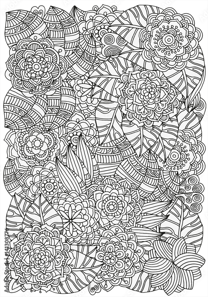 Pattern for coloring book. Stock Vector | Adobe Stock