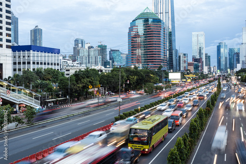 Rush hour in Jakarta, Indonesia capital city.