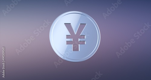 Coin Japanese Yen Silver 3d Icon