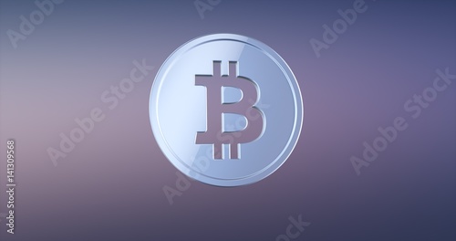 Coin Bitcoin Silver 3d Icon