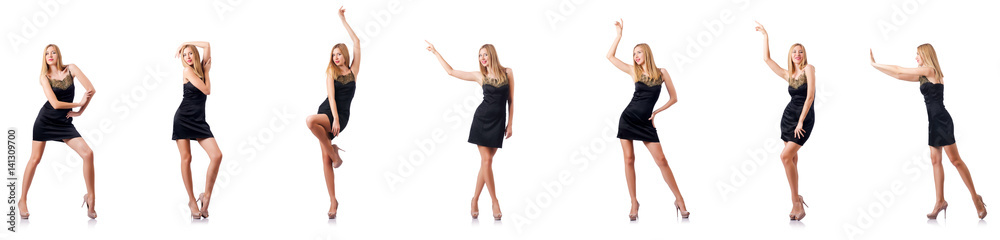 Tall model isolated on the white background Tall model isolated on the white background