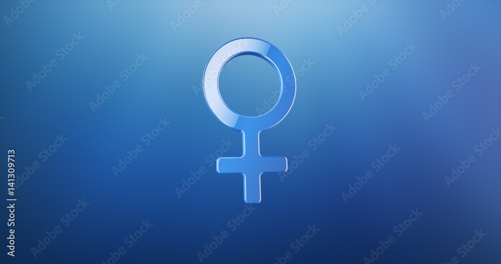 Woman Gender Blue 3d Icon Woman Gender Blue 3d Icon
