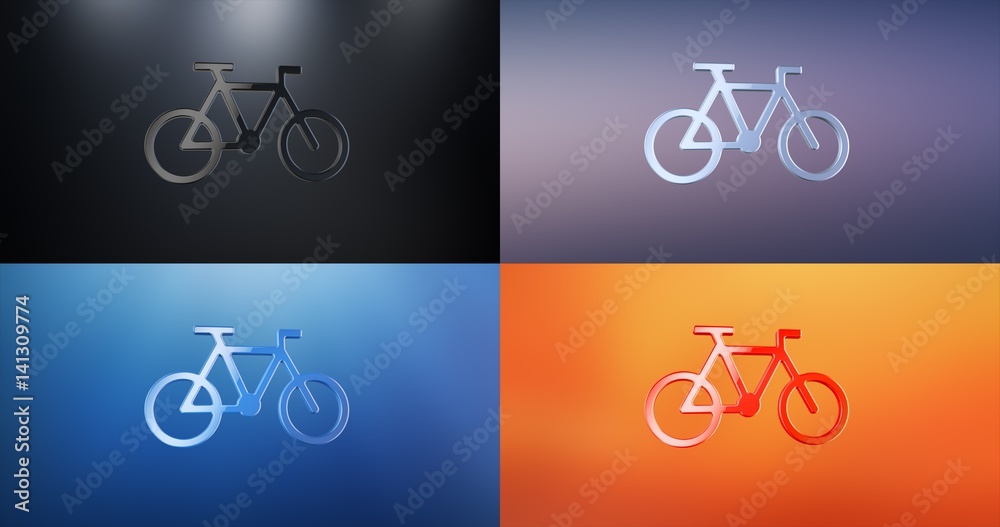 Obraz premium Bicycle 3d Icon