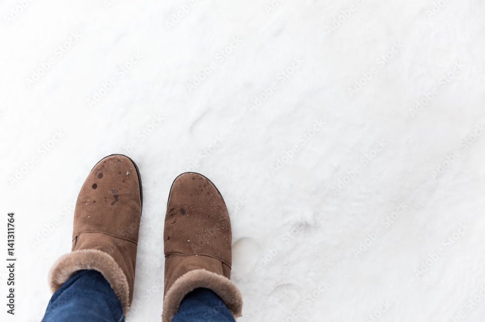boots on snow boots on snow