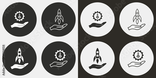 Start up icon set.