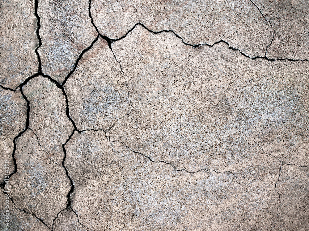 Obraz premium old cracked concrete wall gray texture as background