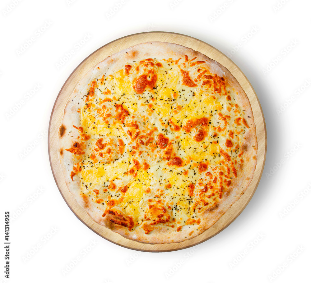 Pizza four cheese. This picture is perfect for you to design your restaurant menus. Visit my page. You will be able to find an image for every pizza sold in your cafe or restaurant. 