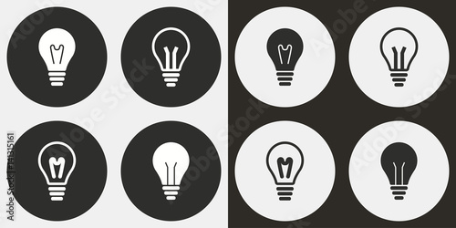 Lamp icon set.