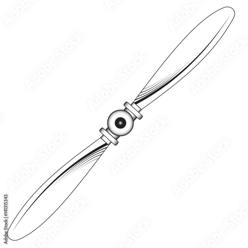 Propeller with two blades