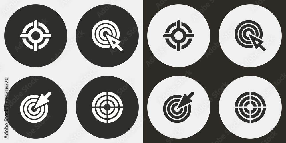 Target icon set. Target icon set.