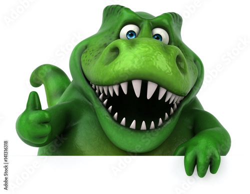 Fototapeta Naklejka Na Ścianę i Meble -  Fun dinosaur - 3D Illustration