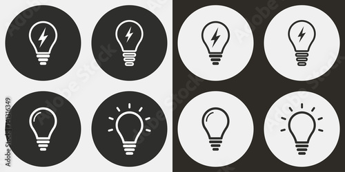 Lamp icon set.
