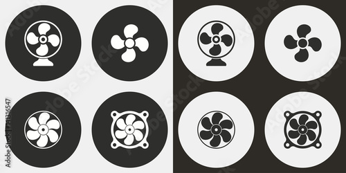 Fan icon set.