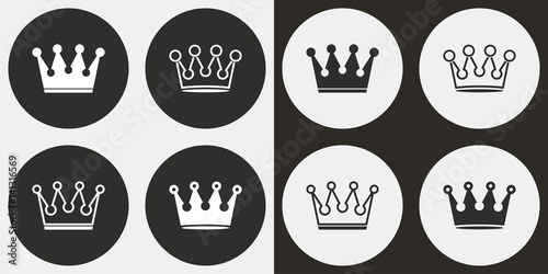 Crown icon set.