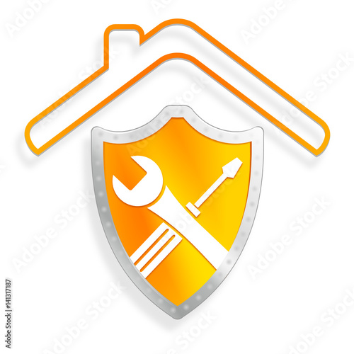 réparation maison sur bouclier orange