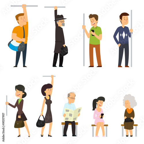 people go to the subway.