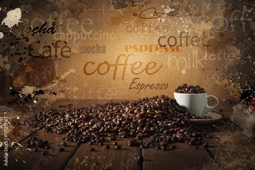 Obraz Background of cup of coffee