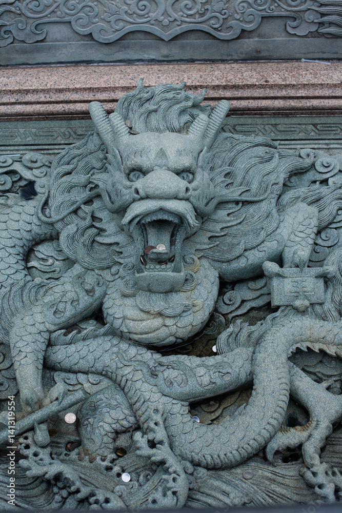 Ornamental sculpture dragon in Malaysia Ornamental sculpture dragon in Malaysia
