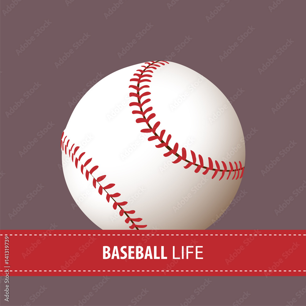 Close up baseball ball Close up baseball ball