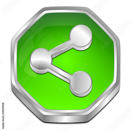 Share Button - 3D illustration