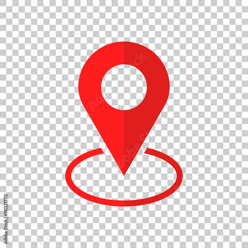 Pin icon vector. Location sign in flat style isolated on isolated background. Navigation map, gps concept.