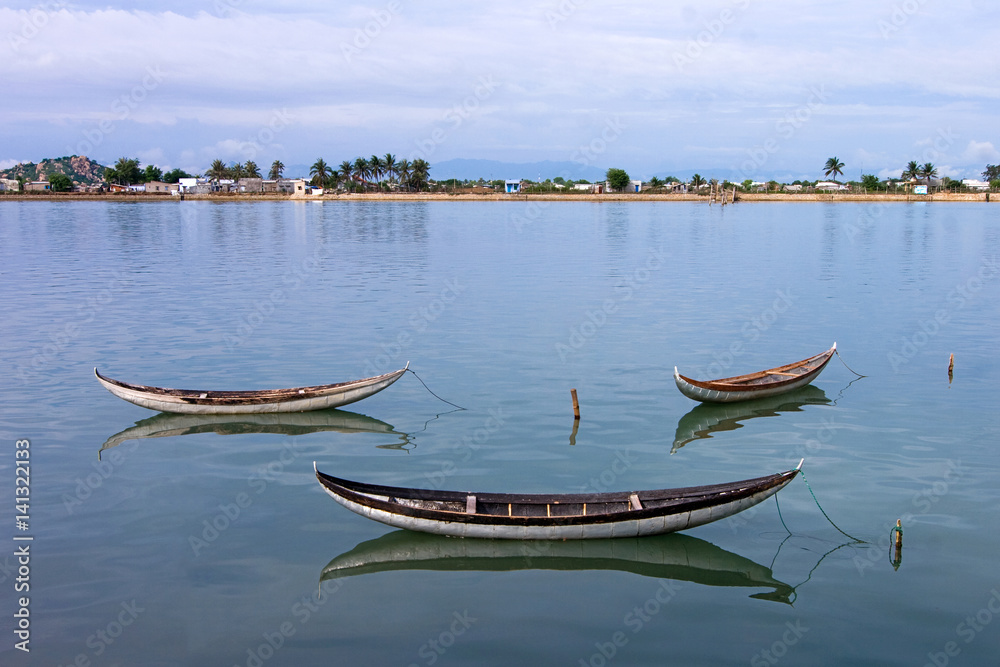 The boats on the river, sea, lake The boats on the river, sea, lake