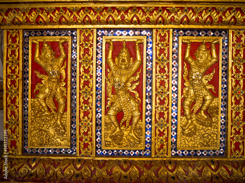 Thai Style Art at Temple Thailand