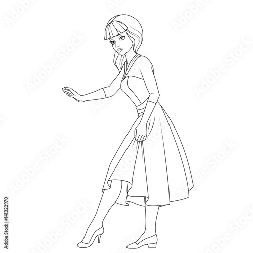 Coloring book: Cinderella fairy tale character