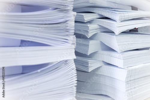 Stack of white papers