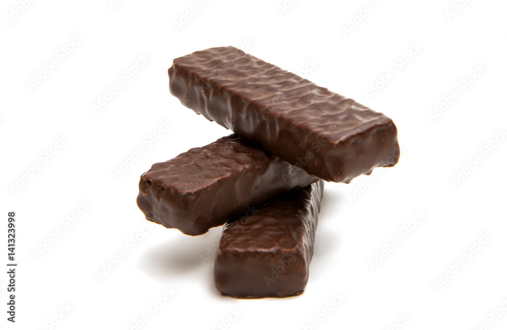 Chocolate wafers isolated Chocolate wafers isolated