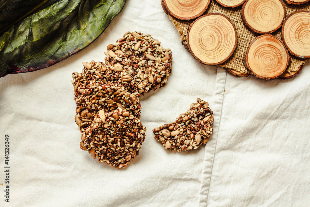 Chocolate gluten-free biscuit, with buckwheat, nuts Chocolate gluten-free biscuit, with buckwheat, nuts