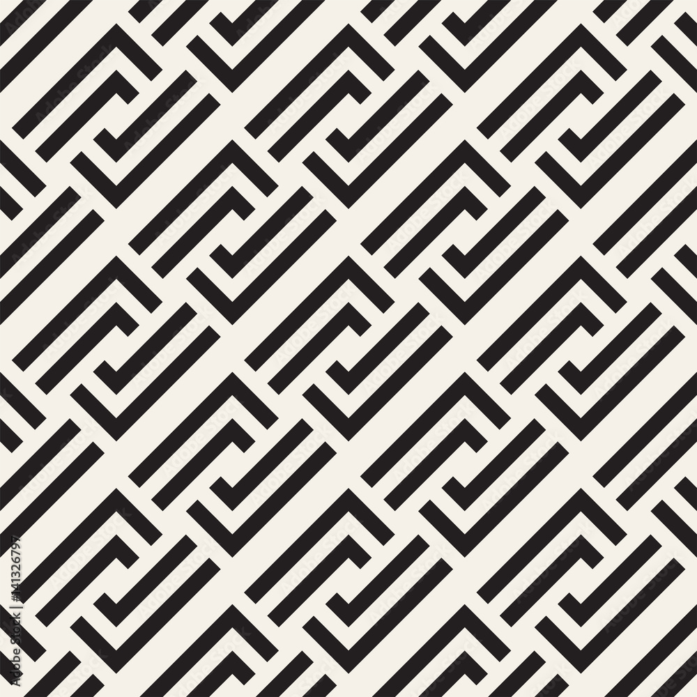 Seamless Vector Pattern. Abstract Geometric Background. Elegant Stripes Lattice