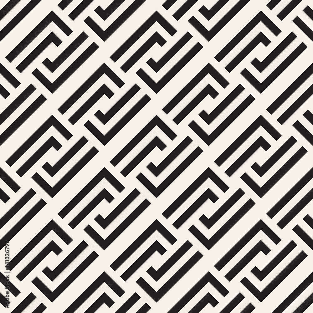 Seamless Vector Pattern. Abstract Geometric Background. Elegant Stripes Lattice