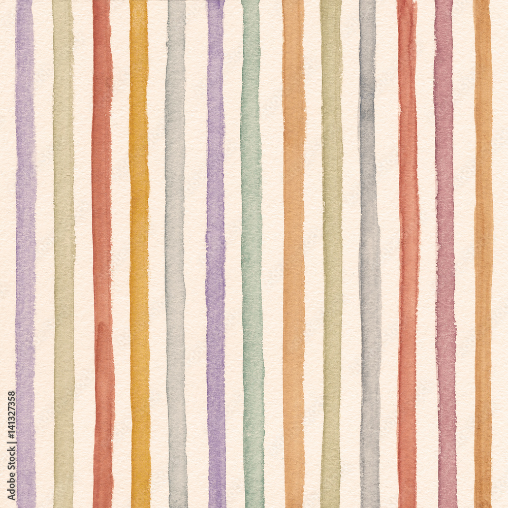 Abstract watercolor striped background 