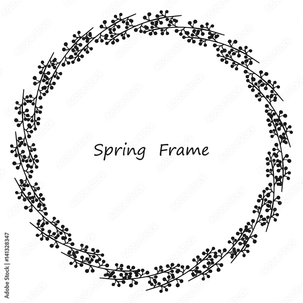 Spring frame made up of leaves Spring frame made up of leaves