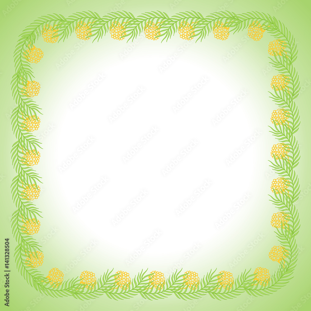 Spring frame made up of leaves Spring frame made up of leaves