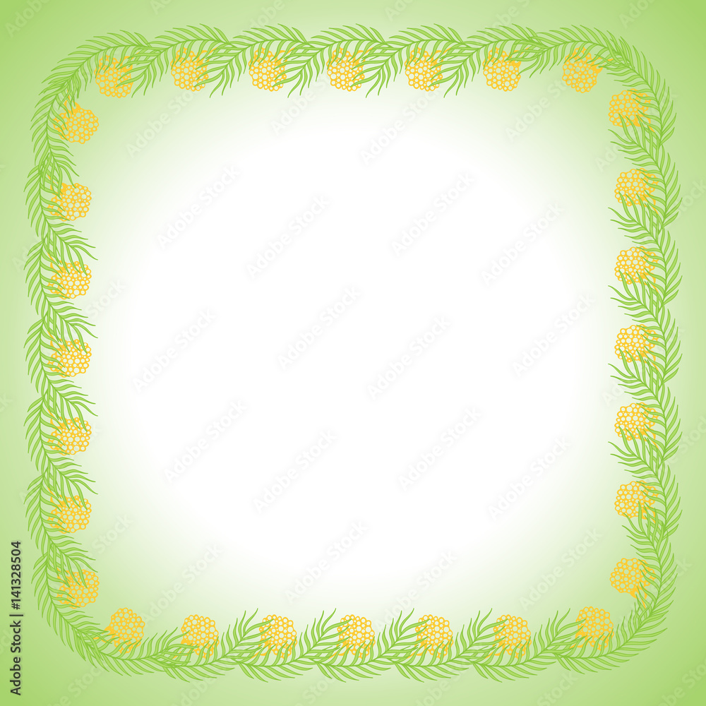 Spring frame made up of leaves