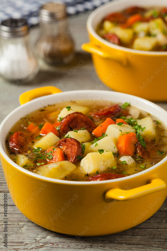 Traditional potato soup.