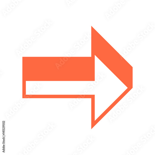 3D Arrow Sign Three Dimensional Icon