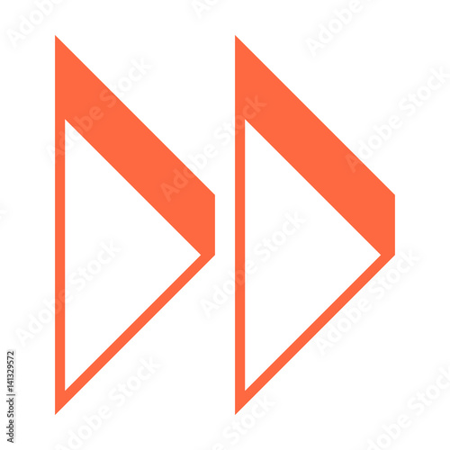 3D Arrow Sign Three Dimensional Icon